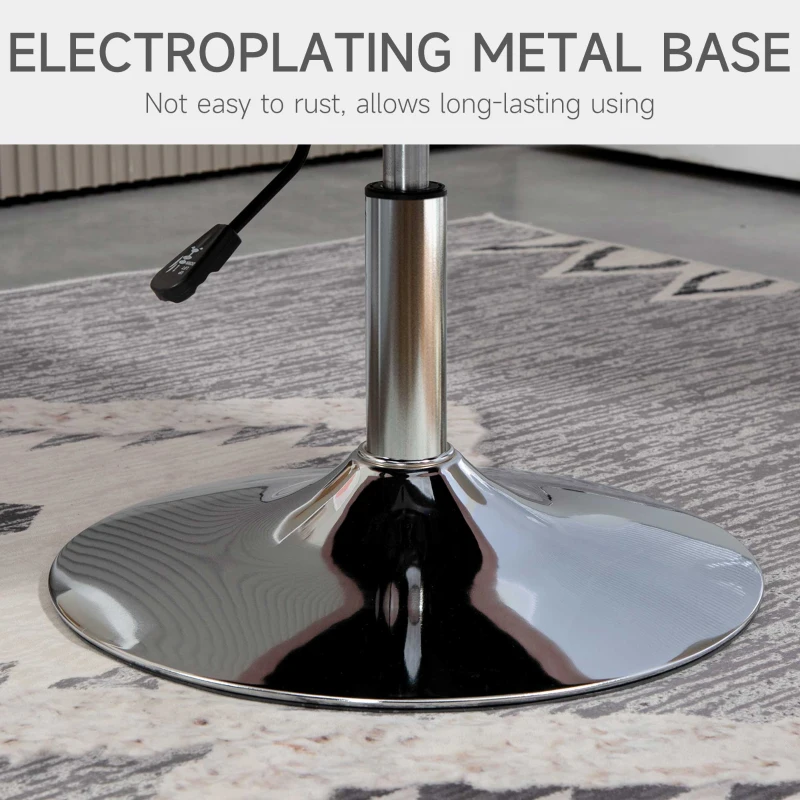 HOMCOM werkkruk draaikruk draaistoel kantoorstoel in hoogte verstelbaar donkergrijs