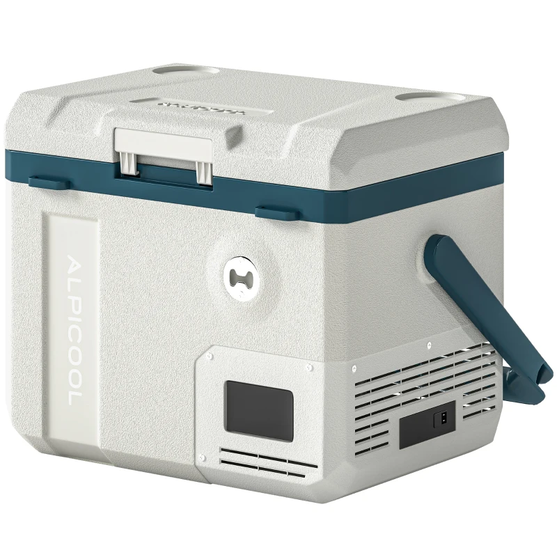 Outsunny Frigider Auto Compresor 19L, Control prin Aplicație Ideal pentru Camping