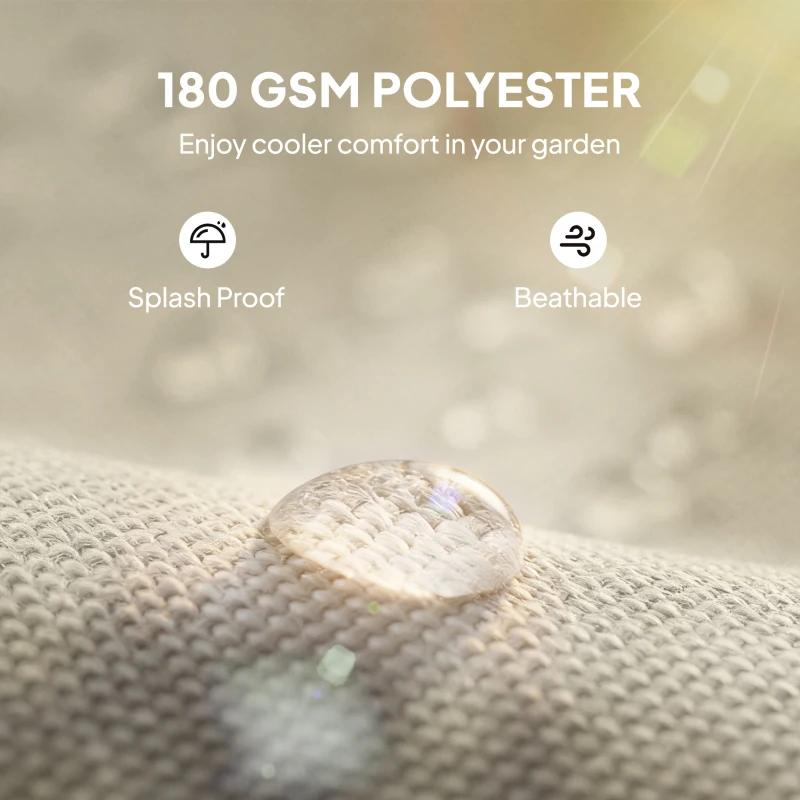 Outsunny Zastępczy dach do pergoli zadaszenie tarasu dach na wymianę do pawilonu 3 x 3 m 298 x 293 cm kremowobiały