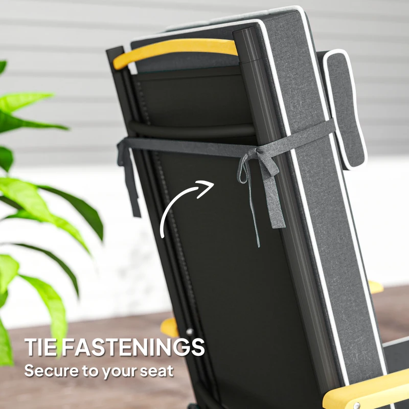 Poduszka siedziskowa 120x47x9,5 cm, wodoodporna, z oparciem