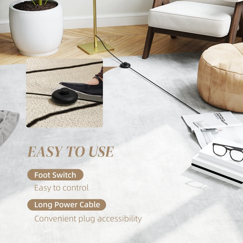 Lampa stojąca LED z ściemniaczem, złota, z włącznikiem