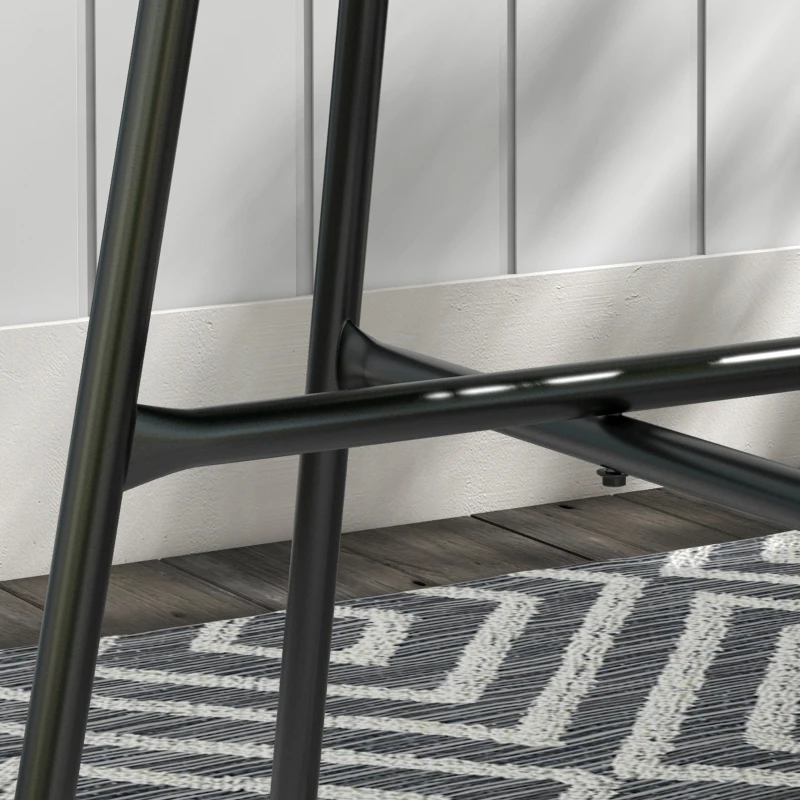 Outsunny Round garden coffee table in rattan-effect resin with metal frame and tempered glass top Ø 50 x 50H cm