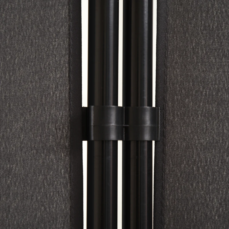 HOMCOM 3-panel room divider dim. 253L x 50l x 182H cm Side privacy screen Freestanding metal Polyester