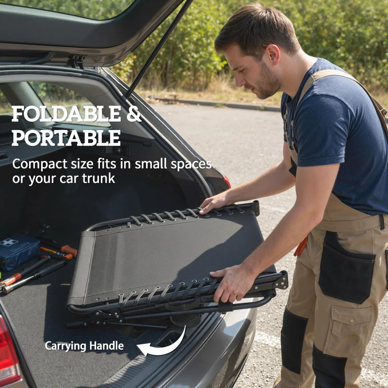 Outsunny Leżak Ogrodowy Składany przenośny z 5-stopniową regulacją oparcia, poduszką, zagłówkiem