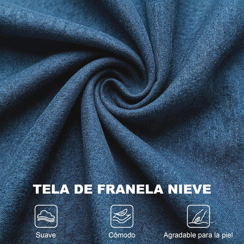 HOMCOM Sillón de Salón con Reposabrazos y Patas de Madera Butaca Carga 160 kg para Dormitorio Oficina Sala de Estar 74x86x102 cm Azul