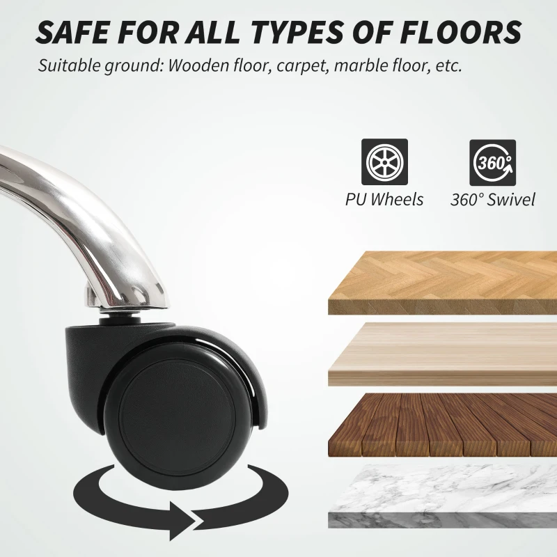 HOMCOM Fotel biurowy z regulacją nachylenia i wysokości, podłokietnikami, podnóżkiem, wysokim oparciem, 75 x 77 x 110-118 cm, szary