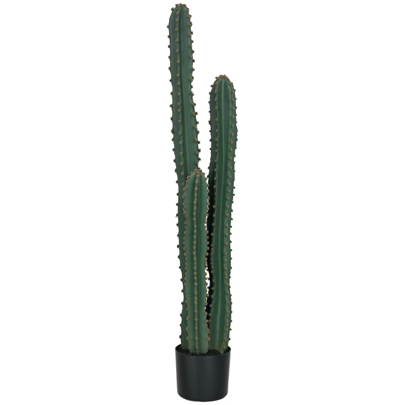 Outsunny High-realism artificial cactus large artificial plant dim. Ø 18 x 120H cm green