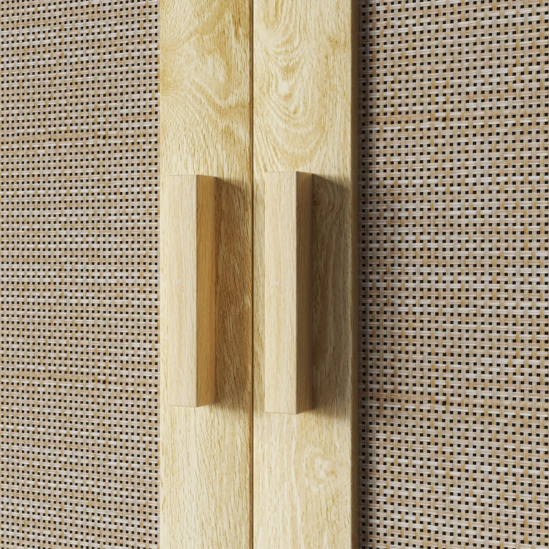 HOMCOM Bathroom Wall Cabinet Wall-Mounted WC Unit with Double Doors and Open Shelf 59 x 20 x 66.5 cm Oak Wood Effect