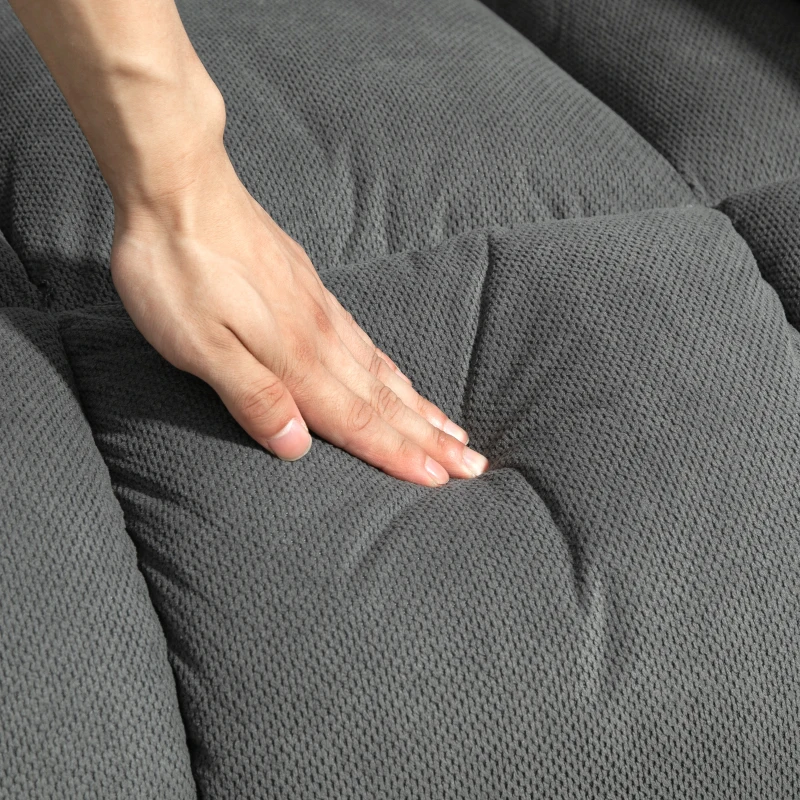 HOMCOM Fernsehsessel mit Massage- und Wärmefunktion, Elektrischer Aufsteh-Sessel, Fernbedienung, Seitentaschen, Grau(m-9)