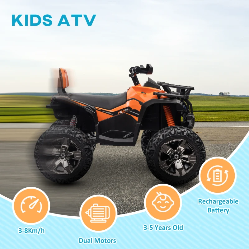 HOMCOM elektrische quad kinderen 100 cm x 65 cm x 73 cm