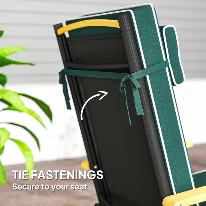 Poduszka siedziskowa 120x47x9,5 cm, wodoodporna, z oparciem