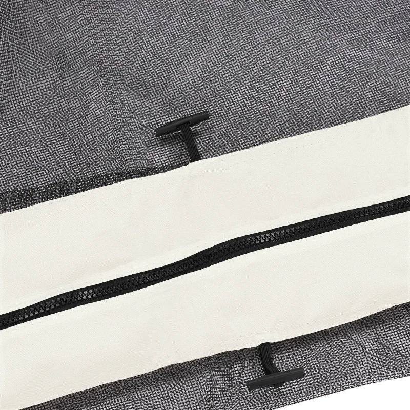 Outsunny Mosquito nets for gazebo canopy garden pavilion 3 x 4 m - set of 4 zipped mosquito nets + attachment hooks