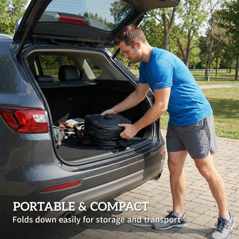 Outsunny Set of 4 Heavy Duty Gazebo Weights Bags, 500D Sand Weights with Carry Handles for Garden Marquee, Parasol, Black