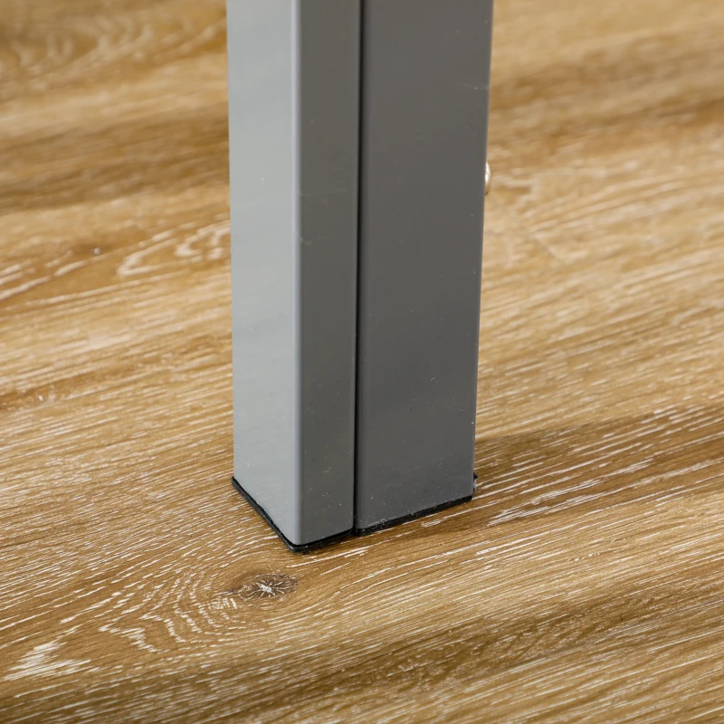 Homcom Set Pranz 5 piese: Masa si 4 Scaune Gri pentru Bucatarie