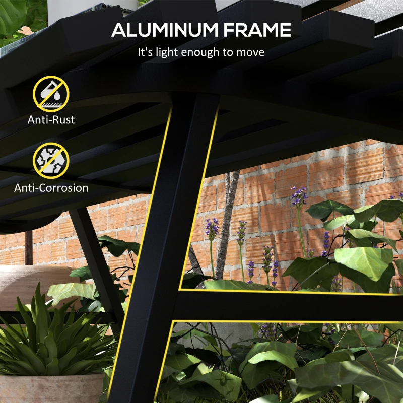 Ławka ogrodowa 2-osobowa, aluminiowa, odporna na warunki atmosferyczne