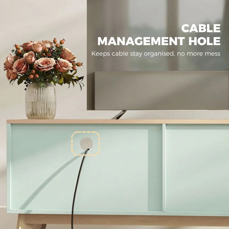 HOMCOM TV Stand Cabinet for Television up to 36 Inch, Modern TV Unit with 2 Doors, Entertainment Center with Adjustable Shelf