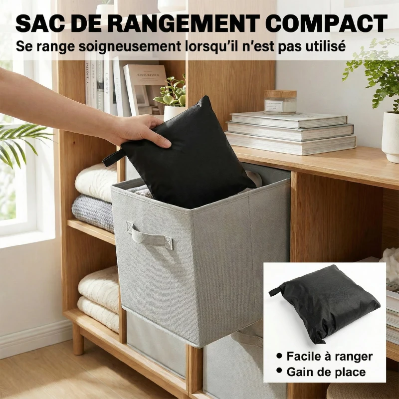 Outsunny Housse Salon de Jardin Extérieure Imperméable 420D Tissu Oxford, avec Évent et Sac de Rangement, 180x120x74cm, Noir