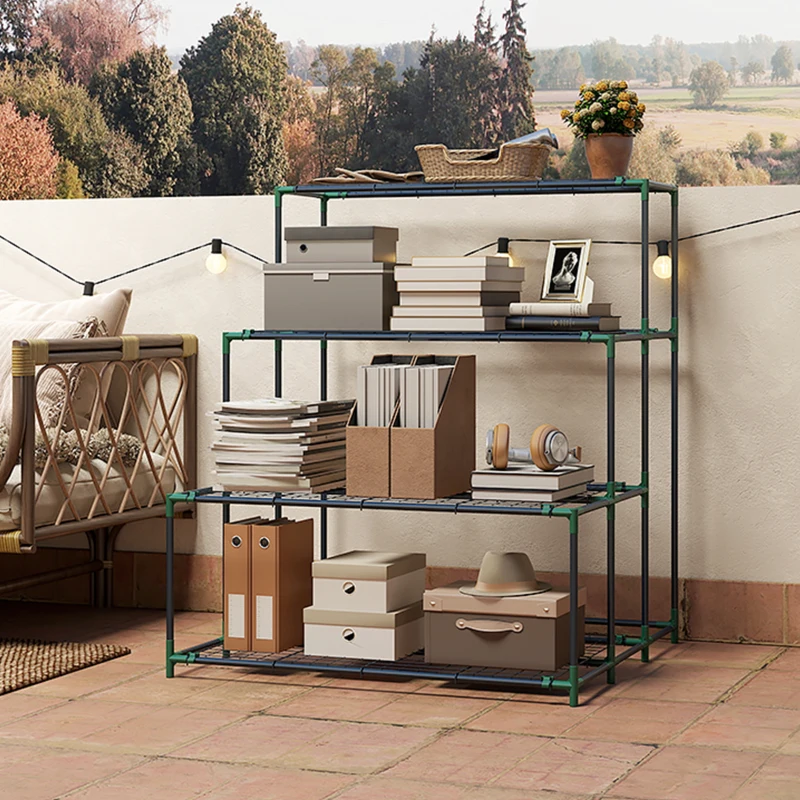 Outsunny Scaffale Porta Piante a 4 Livelli in Acciaio, 94x84x110 cm, Verde Scuro