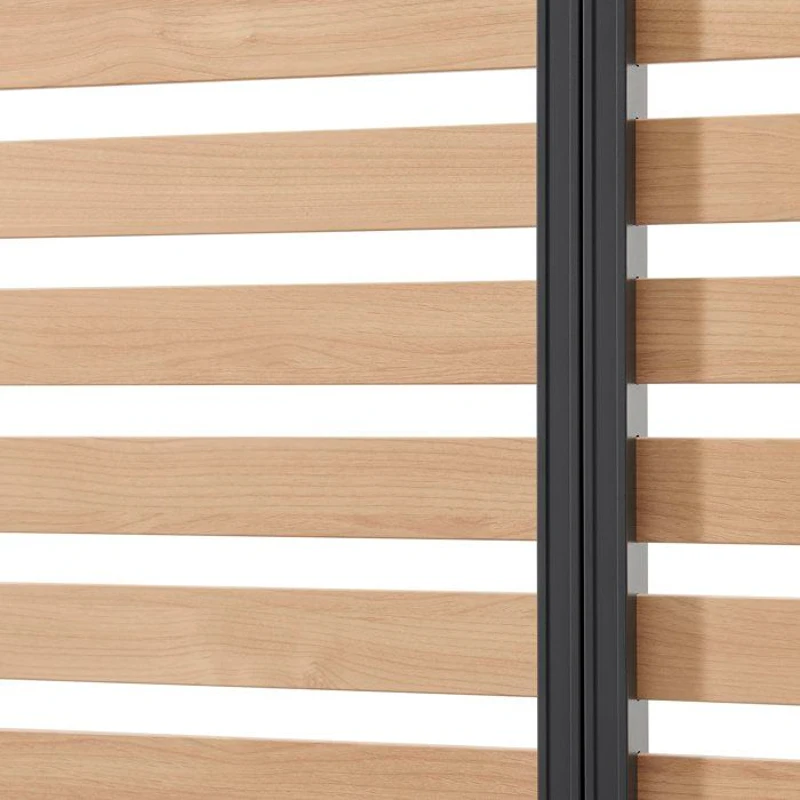 Persienne pour pergola - Aluminium - Gris et naturel - 229 x 93 cm