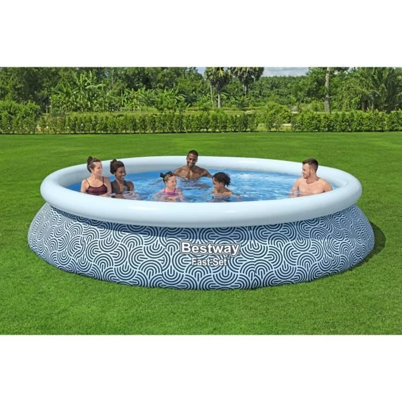 Kit piscine gonflable BESTWAY - Fast Set - 396 x 84 cm - Ronde (Filtre a cartouche, 1 cartouche)