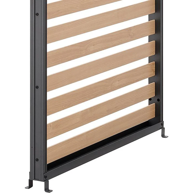 Persienne pour pergola - Aluminium - Gris et naturel - 229 x 93 cm