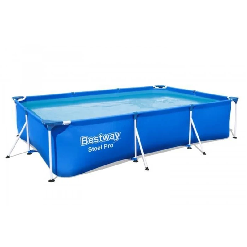 Kit Piscine hors sol tubulaire BESTWAY - Steel Pro - 300 x 201 x 66 cm - Rectangulaire (filtre a cartouche et cartouche)