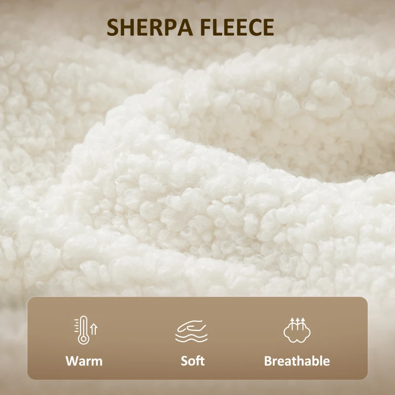 HOMCOM Moderne Accentstoel, Sherpa-Fleece Beklede Fauteuil met Brede Rugleuning en Stalen Poten, Eenvoudige Montage, Wit