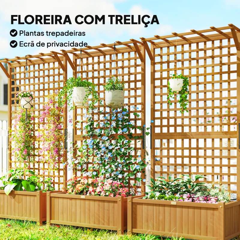 Outsunny Armário de Exterior em Madeira com Tampo de Aço Galvanizado Prateleira 2 Portas  para Armazenamento de Ferramentas 79x43x92 cm Madeira