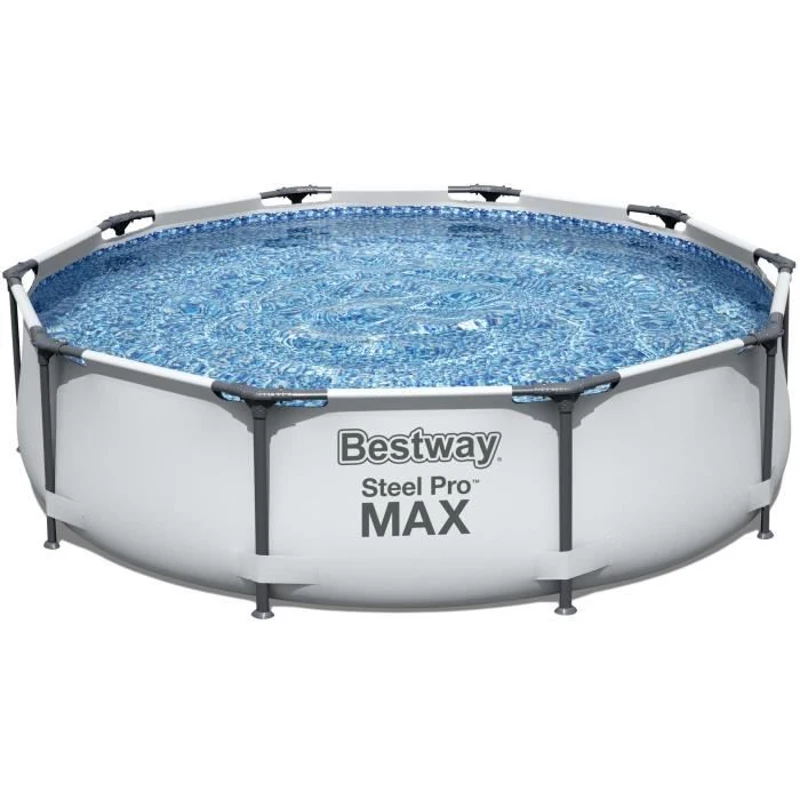 Kit Piscine hors sol tubulaire BESTWAY Steel Pro Max™ - 305 x 76 cm - Ronde (Livrée avec un patch de réparation)
