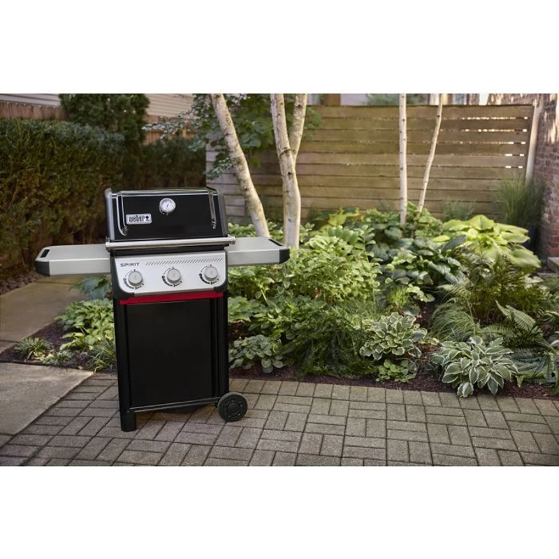 Barbecue a gaz - Weber - Spirit E-310 - 3 brûleurs en acier inoxydable - 7kW - Thermometre - Noir