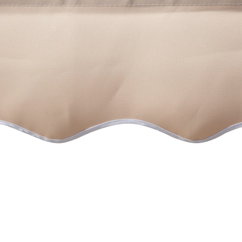 Outsunny Copertină Extensibilă pentru Exterior, Copertină Roll-Up cu Deschidere Manivelă, 295x200 cm, Bej