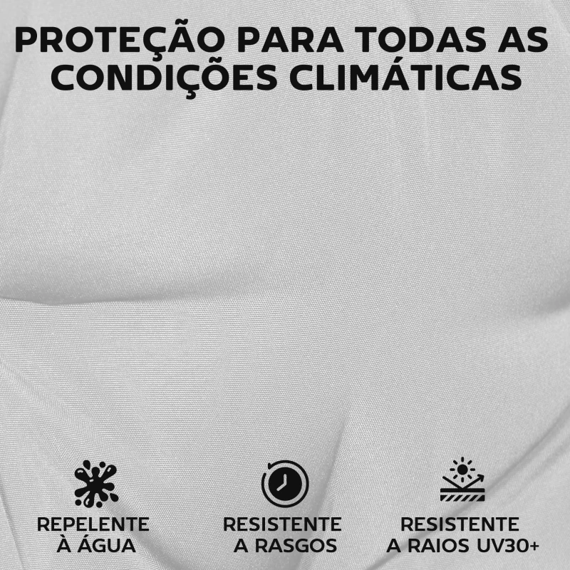 Outsunny Conjunto de 2 Almofadas para Espreguiçadeiras 180x55 cm Almofadas para Cadeiras de Jardim Espessas UPF30+ com 4 Fitas Cinza Claro