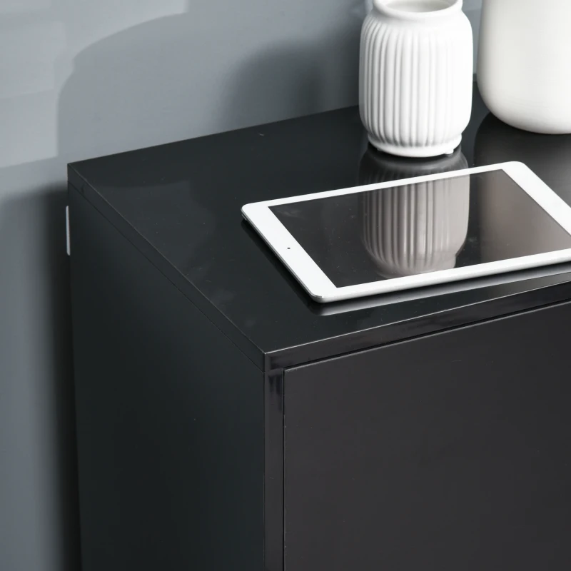 Homcom Mobilier Multiuz 79×36×74 cm – Alb cu Sertare si Dulapuri Push(m-16)