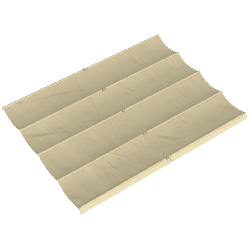 Outsunny Telo Pergola per Esterni Anti UV in Poliestere Beige con 8 Fori di Drenaggio, 392x350 cm