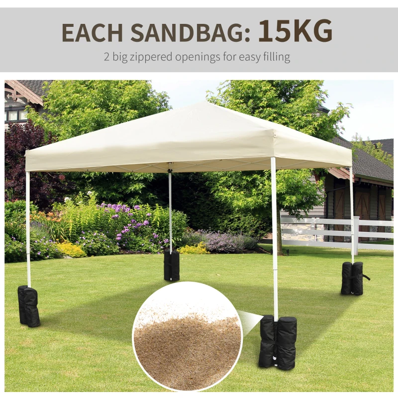 Outsunny 4pcs Gazebo Weight Sand Bags Leg Weights Marquee Tent Canopy Base(m-14)