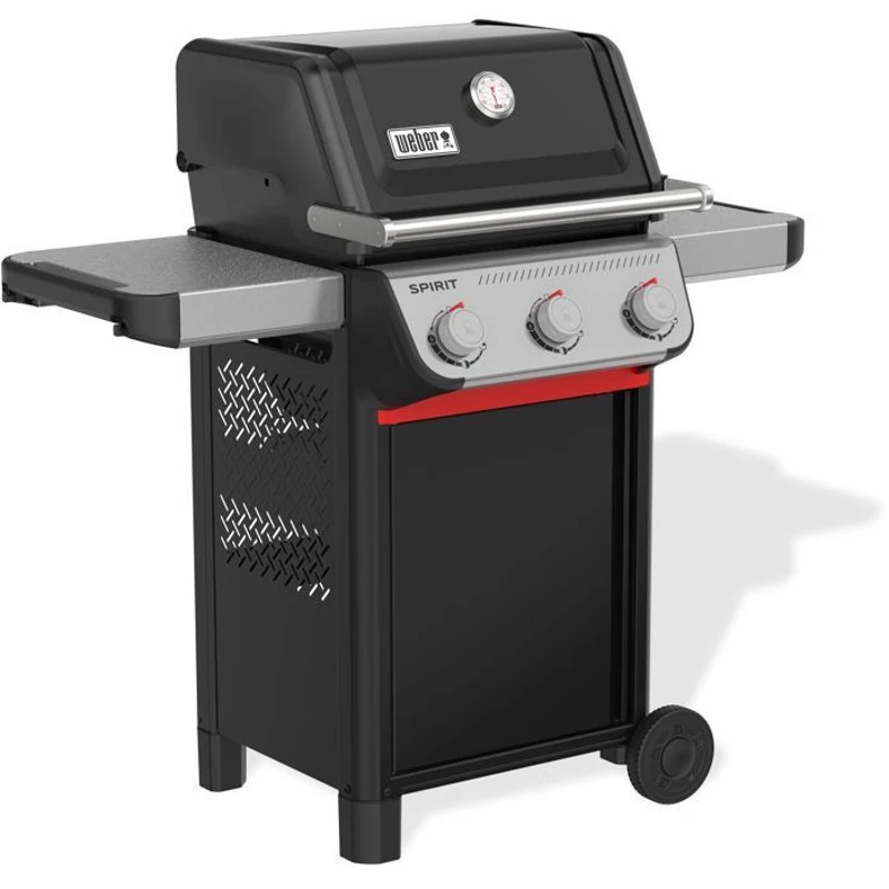Barbecue a gaz - Weber - Spirit E-310 - 3 brûleurs en acier inoxydable - 7kW - Thermometre - Noir