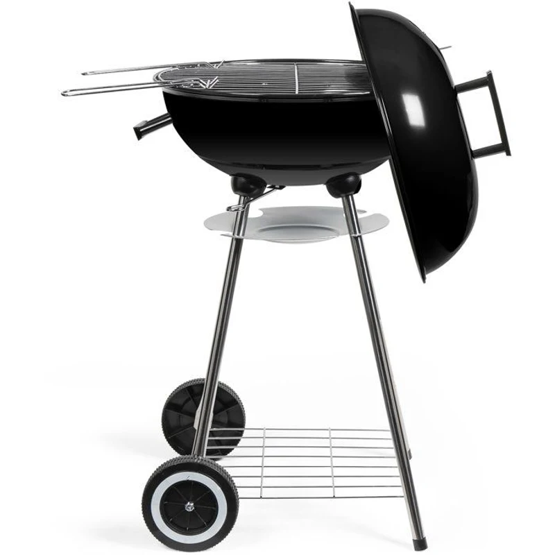 Barbecue a charbon - LIVOO - DOC172N - Surface de cuisson Ø 41 cm - Grille en acier chromé - Cuve et couvercle en acier émaillé