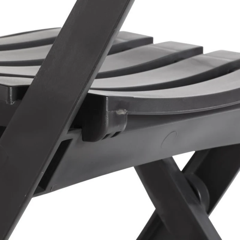 Chaise pliante Miami - GRILL ME - Anthracite - Résistante aux intempéries et facile a ranger