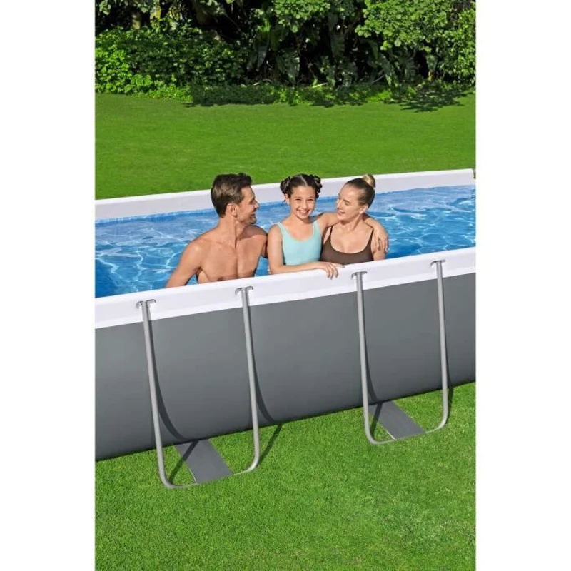 Kit Piscine hors sol tubulaire BESTWAY - Steel Pro Max™ - 404 x 201 x 100 cm - Rectangulaire (Filtre a cartouche, échelle)