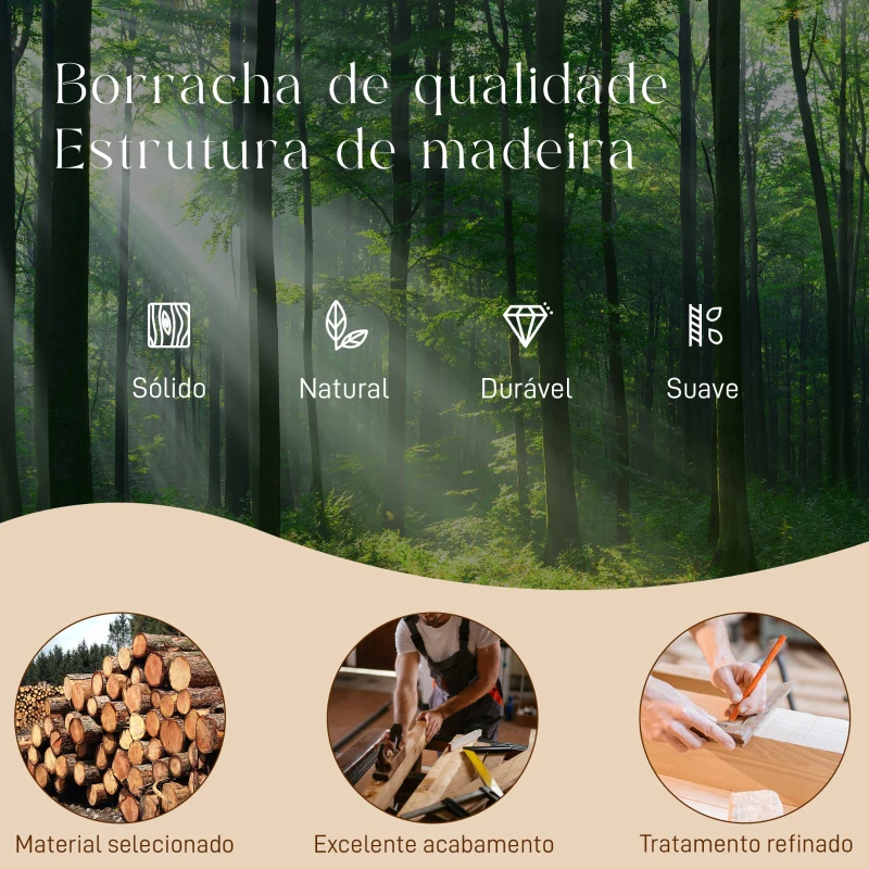 HOMCOM Poltrona Baloiço com Encosto Ajustável de Veludo Cotelê Nórdica Pés de Madeira Braços Almofada Lombar 70x89x97,5 cm Creme