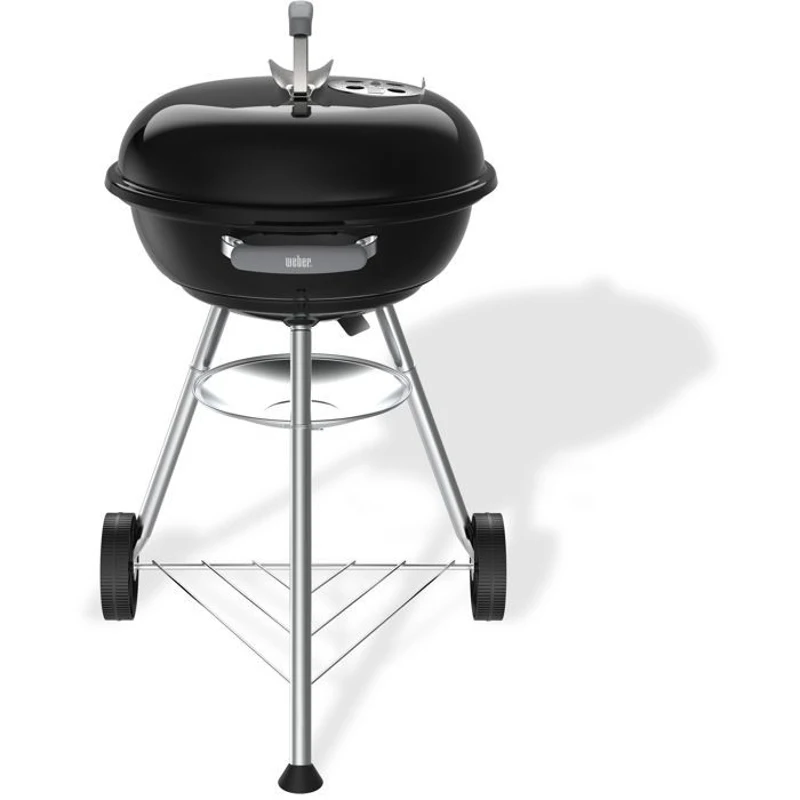 Barbecue a charbon - Weber - Compact Kettle - Ø47 cm - Acier émaillé - Clapet d'aération - 6 couverts - Noir