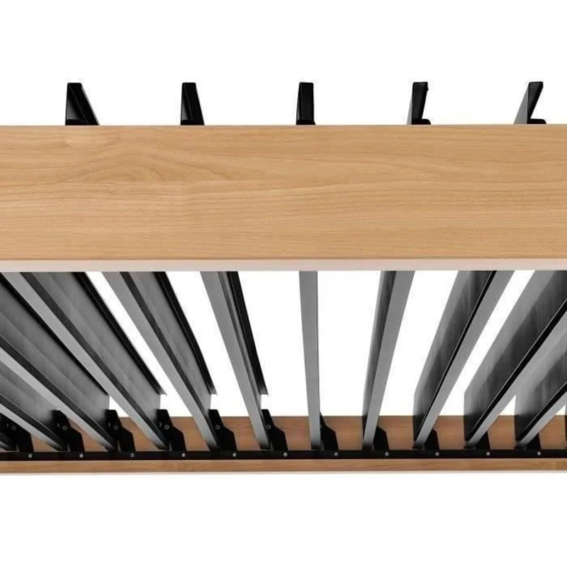 Pergola bioclimatique GAYA - Structure en aluminium et en acier - l300 x P300 x H240 cm - Aspect Bois