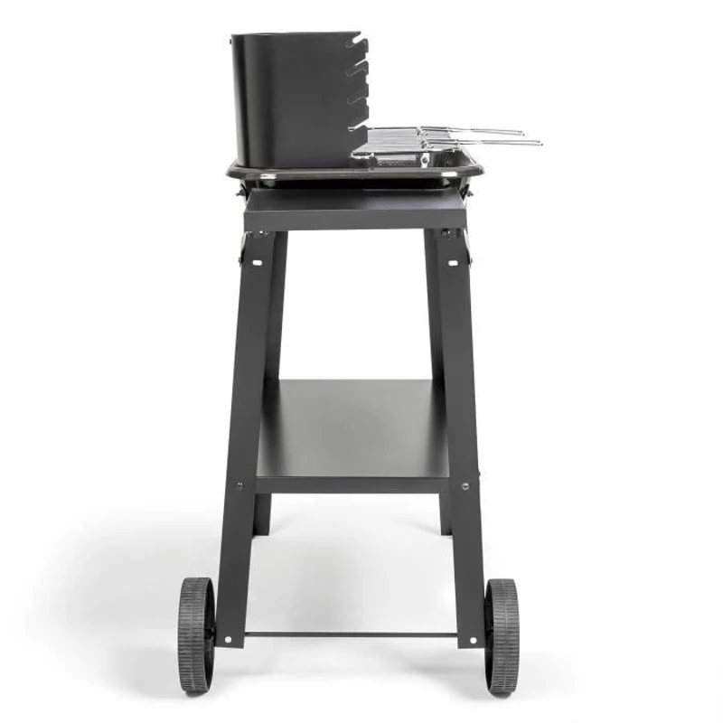Barbecue a charbon - LIVOO - DOC328 - Inox - Surface de cuisson 48,5 x 28,8 cm - Hauteur réglable 70-84 cm