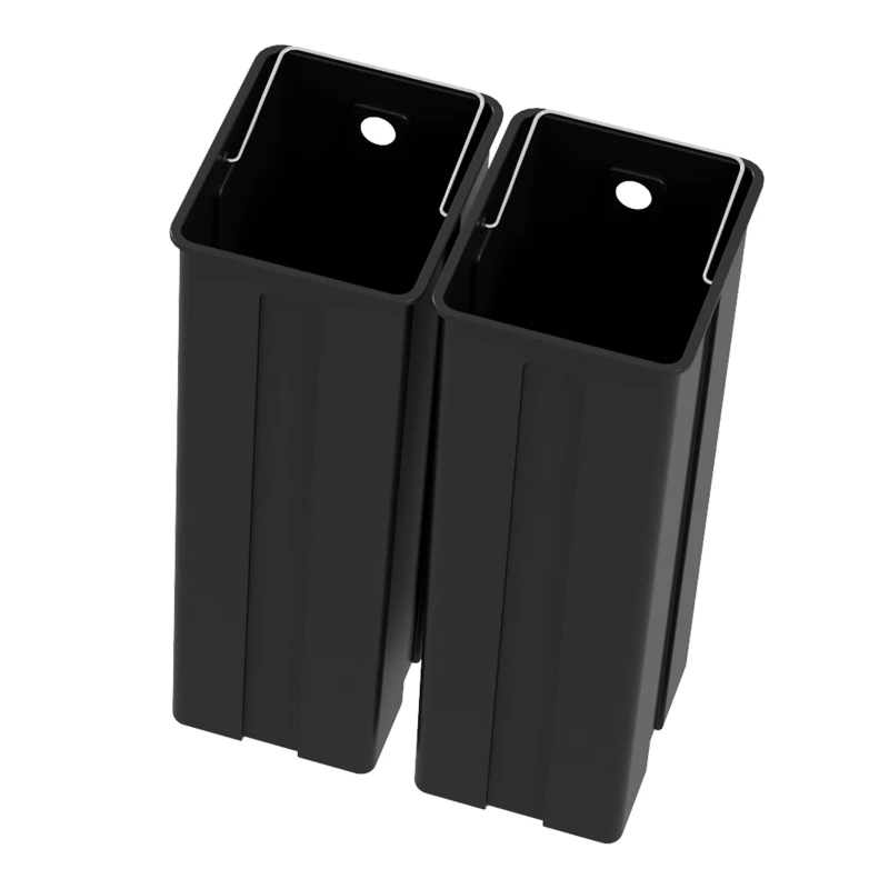 Kosz na śmieci 40L, pedał, 2 wkłady, srebrny kolor