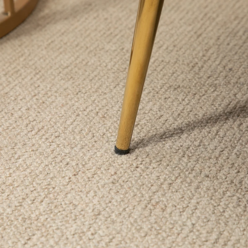 Homcom Canapea Vintage 130×77×77 cm – 2 Locuri, Catifea Crem, Stil Chic(m-12)