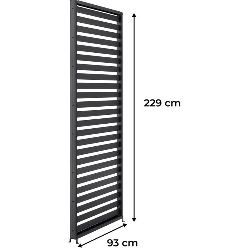Persienne pour pergola - Aluminium - Gris - 229 x 93 cm