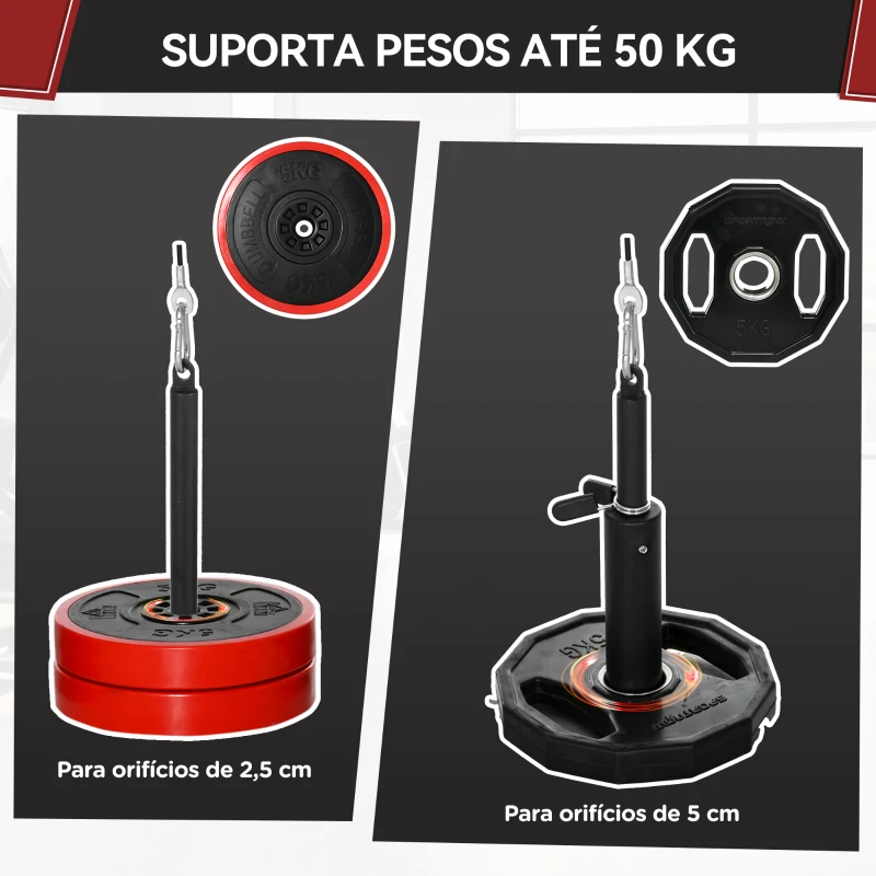SPORTNOW Sistema de Polia de Ginásio para Casa Sistema de Cabo de Peso para Tração Curl de Bíceps Tríceps Treino de Braço Ombros e Costas Preto