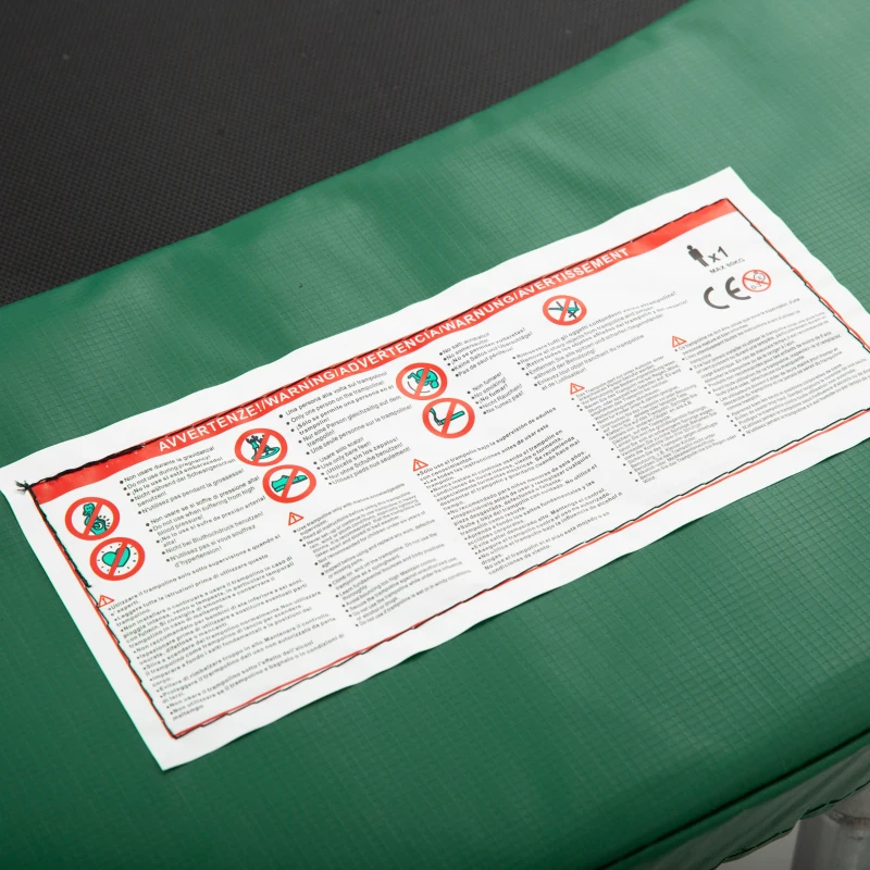 HOMCOM  Trampoline Safety Pad, 8 ft-Green