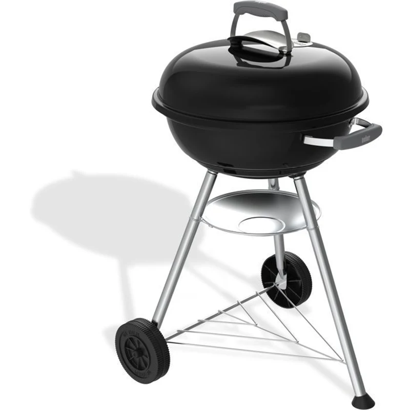 Barbecue a charbon - Weber - Compact Kettle - Ø47 cm - Acier émaillé - Clapet d'aération - 6 couverts - Noir