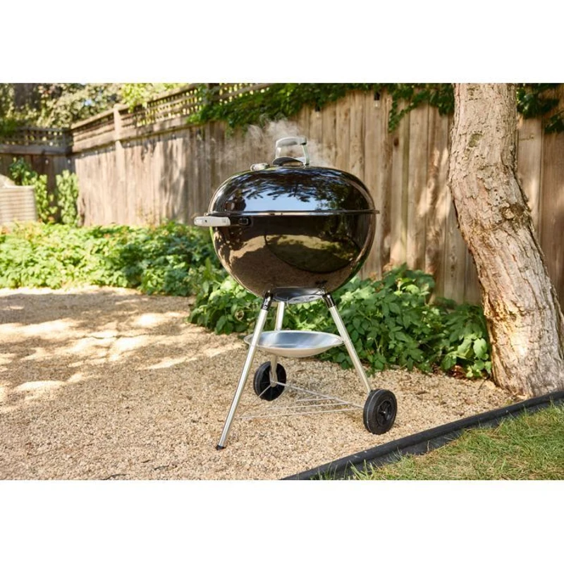 Barbecue a charbon - Weber - Compact Kettle - Ø57 cm - Acier émaillé - Clapet d'aération - 9 couverts  - Noir